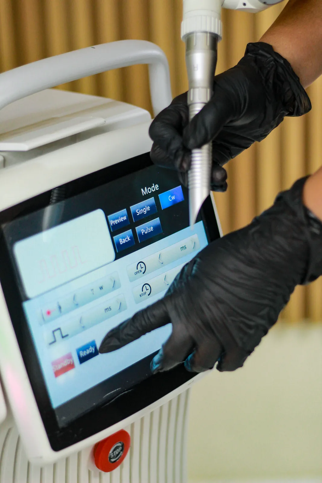 Laser system touchscreen