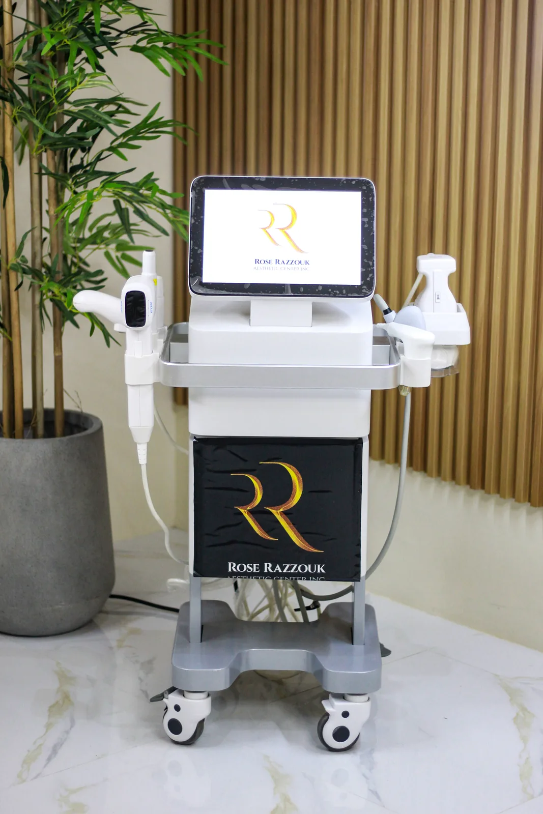 Rose Razzouk branded treatment cart