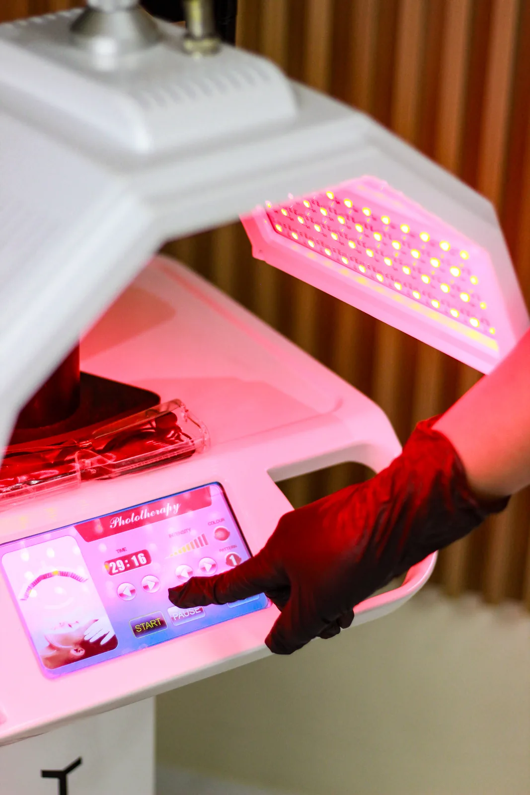 LED therapy close-up